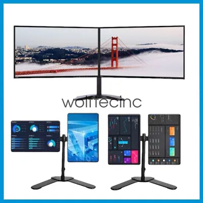 DUAL DELL /HP Matching 23  Widescreen LCD Monitors W/ Stand Cables VGA Gaming • $119.88