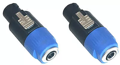 MUSYSIC Speakon 4-Pole To 1/4  TS Female Adapter Converter Jack Connector 2-Pack • $19.99