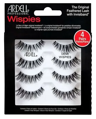 4 Pairs Ardell NATURAL MULTIPACK DEMI WISPIES False Eyelashes Fake Lashes 61494 • $12.99