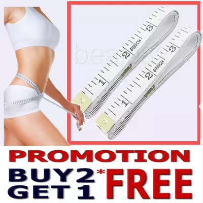 1.5M 60  Inch White Body Tape Measure Waist Weight Loss Aid Fat Fitness Health • £1.89