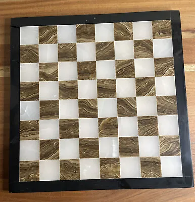 Vintage Onyx Marble Chess Board ~14.5” 13.5lbs Chessboard Beautiful Game Board • $99.99