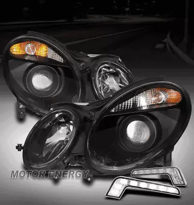 For 03-06 Mercedes W211 E-class Halogen Black Projector Headlights W/bumper Drl • $301.95