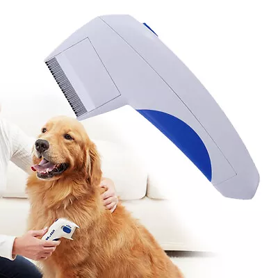 Pets Lice Remover Electric Flea Zapper Safe Cat Dog Cleaning Comb Hair Brush • £6.19