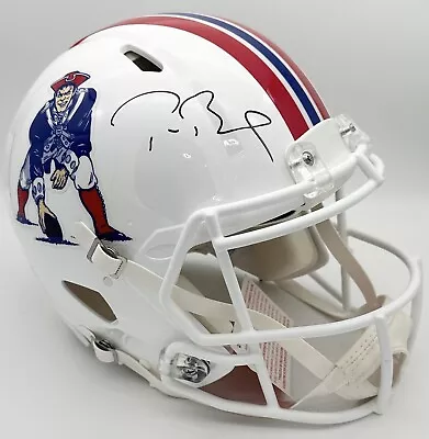 Tom Brady Signed Patriots Riddell Throwback Speed Authentic Helmet Auto Fanatics • $2599.99