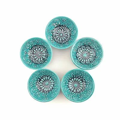 £12.99 • Buy Hand Painted Ceramic Bowls(8 Cm) - 5 Pieces Handmade Turkish Pottery