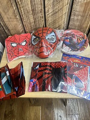 Spiderman Birthday Party Decorations.BannerNapkins  Plates  Balloons And Mask • $14.95