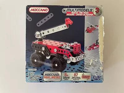 MECCANO 6024805 Multi Models Metal Age 8+ Rescue Fire Truck Helicopter Air Boat  • £4.50