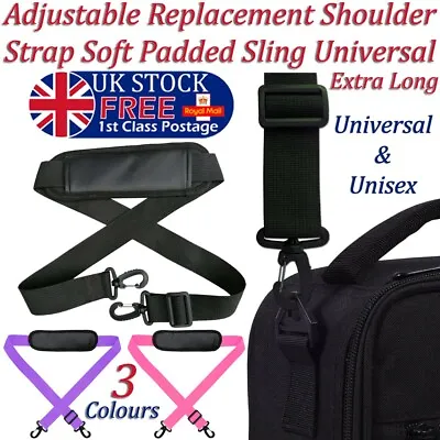 Adjustable Padded Shoulder Bag Strap Belt Laptop Briefcase Handbag Travel Gym  • £4.25