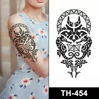 Fake Temporary Tattoos DIY Realistic Body Art Tribal Maori • £2.89