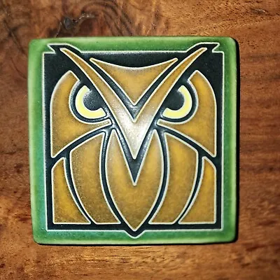 Motawi Tileworks 4x4 Owl: Green Oak • $44