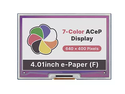 Waveshare 4.01in ACeP 7-Color E-Paper E-Ink Display HAT For Raspberry Pi 640×400 • $60.89