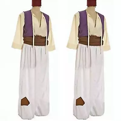 Adult Mens Animation Aladdin Prince Uniform Cosplay Costume Outfit Fancy Dresses • £37.99