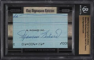 2008 Razor Cut Maurice Richard Signatures Sports Icons AUTO Autograph • $399