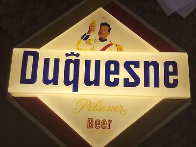 Vintage Duquesne Pilsner Beer Sign 1950s Lighted  21” Wide 20” High Working ! • $399