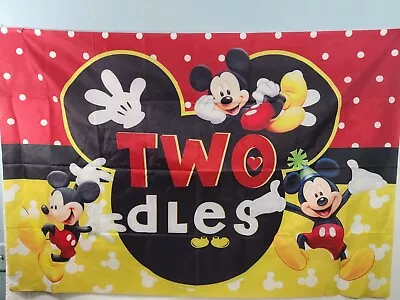 MICKEY MOUSE Two-Dles Birthday Party Balloons Decoration Flag/Sign. • $19.99