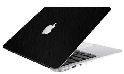 BLACK BRUSHED TEXTURE Vinyl Lid Skin Decal Fit Apple MacBook Air 11 A1465 Laptop • $11.99