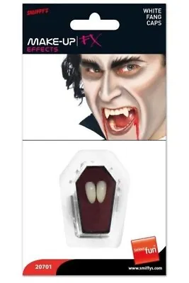NEW Smiffys 20701 - White Vampire Fang Caps - Prosthetic - Halloween Make Up • £1.50