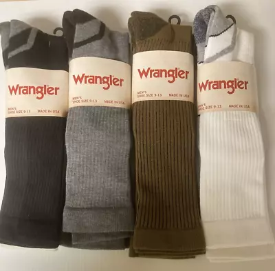 Wrangler Ultra-Dri Compression Tall Boot Socks Large(men's Shoe 9-12) 4 Pairs • $28.99