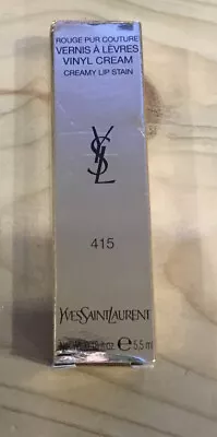 YSL VERNIS A LEVRES Vinyl Cream  Creamy Lip Stain 415 Fuchsia Beats BNIB  **** • £10