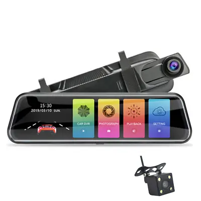 10in 1080P HD Dual Lens Car DVR Dash Cam Mirror Recorder Rear View Camera GPS • $86.14
