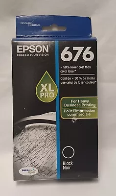 Epson 676 Xl Pro Black Ink Cartridge Best Before 11/2017 NIB • $18