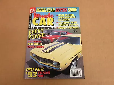 MUSCLE CAR REVIEW Magazine February 1993 El Camino Mustang Camaro 1968 1969 1970 • $6