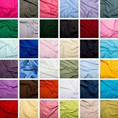 £3.65 • Buy 100% Plain Cotton Poplin Fabric Rose & Hubble Solid Plain Coloured