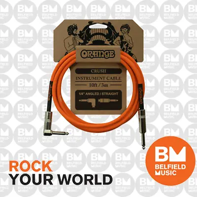 $31.99 • Buy Orange CA035 Crush Guitar Cable 3m (10ft) Instrument Lead Straight-Angle