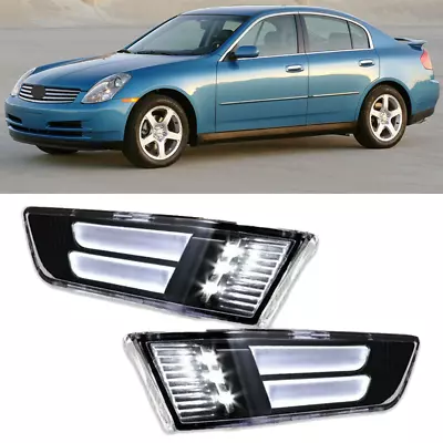 Fits 2003-2007 Infiniti G35 2DR Coupe LED Smoky Lens Side Marker Light Lamp Pair • $18.04