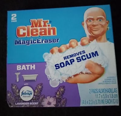 3 Boxes Mr Clean Magic Eraser Bath Febreze Fresh Lavender Scent 2 Count (BB9) • $22.90