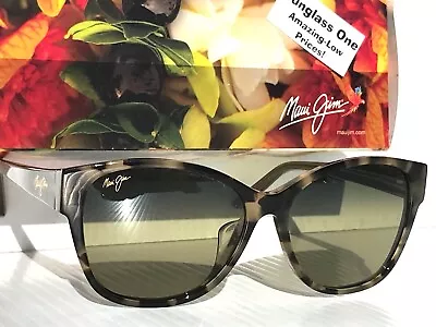 NEW Maui Jim SUMMER TIME Olive Tortoise POLARIZED Green GLASS Sunglass HTS732-15 • $158.88