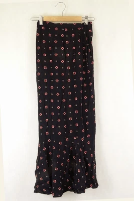 $33 • Buy Tigerlilly Black Floral Skirt 8 By Reluv Clothing
