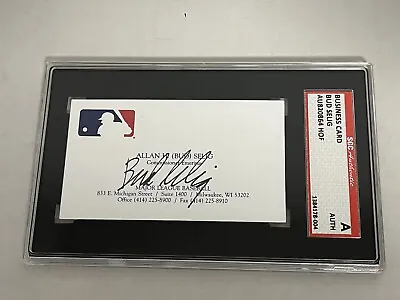 Vintage MLB Commissioner Allan Bud Selig Auto Signed Business Card SGC Authentic • $99.99