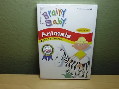 Brainy Baby - Animals (DVD 2003) Apes To Zebras Ages 1-4 Brand New Sealed • $17.99