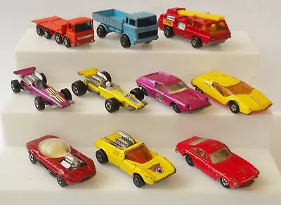 Matchbox Superfast -  Lot Of 10 Inc Berlinetta Mercedes Blue Truck Datsun 128x • £11.99