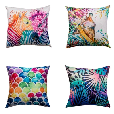 £7.99 • Buy UK Animal Art Zebra Colourful Cushion Cover Pillow Case Home Sofa Car Decor 18 