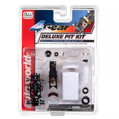 Auto World TRX127 4 Gear Deluxe Pit Kit '77 Dodge Tradesman Van Body HO Slot Car • $19.99