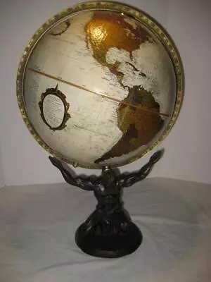 Herff Jones Inc. 12  Atlas World Globe Bronze Metallic Ocean • $189.99