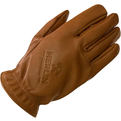 £29.99 • Buy Merlin Garrick Motorbike Motorcycle Leather Cruiser Gloves - Brown