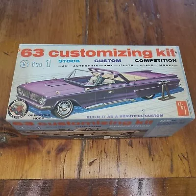 Orig~AMT 1/25~1963 Ford Galaxie Convertible~Model Car Kit~06-113~149 • $89.99