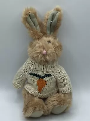 1995 Berkeley Design Plush Bunny Rabbit Jointed Cable Sweater Plays Music 11  • $19