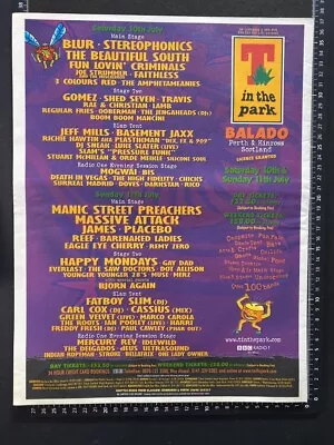 £11.99 • Buy T In The Park Music Festival - Blur Massive Attack 1999 Advert Poster L189
