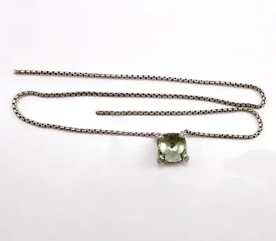 David Yurman Petite Chatelaine Prasiolite Diamond Sterling Silver Necklace LMI2 • $349.99