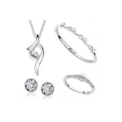 £3.37 • Buy Women Girls Kids XMAS Jewelry Set Gift Necklace Bracelet & Earrings Gold Ring UK