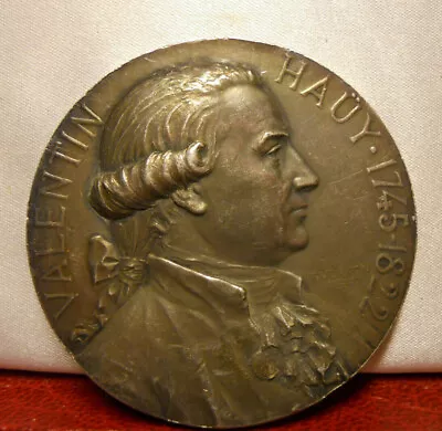 1890 French Rare Medal By Vernon Blind Award Silver Valentin Hauy  • $149.99