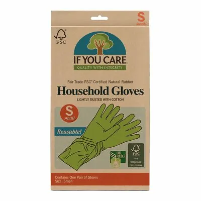 If You Care FSC Small Certified Fair Natural Rubber Household Gloves Washing Up • £6.95