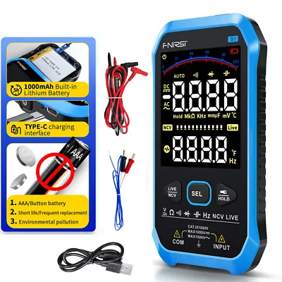 FNIRSI Smart Digital Multimeter Voltage Resistance Capacitance + Display Tester • $32.28