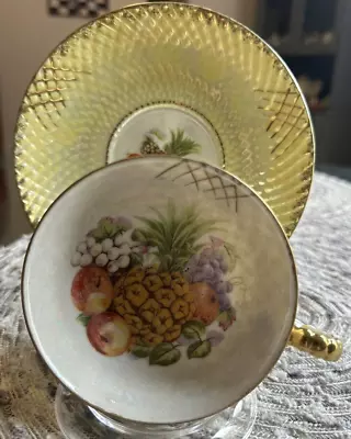 Vintage Tea Cup And Saucer Unbranded Lusterware • $23