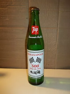 Vintage Lot Of 2 Soda Pop Bottles Pepsi 7up Indy 500 • $22.50