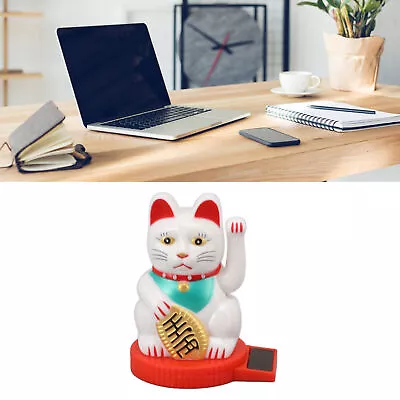 Lucky Wealth Welcoming Cat Solar Powered Lucky Cat Environmentally Friendly For • $9.63